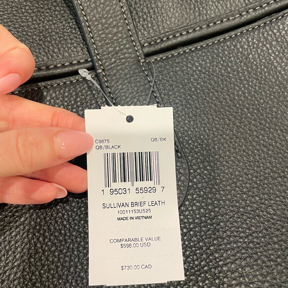 Black coach briefcase, new with tags - Picture 4 of 5